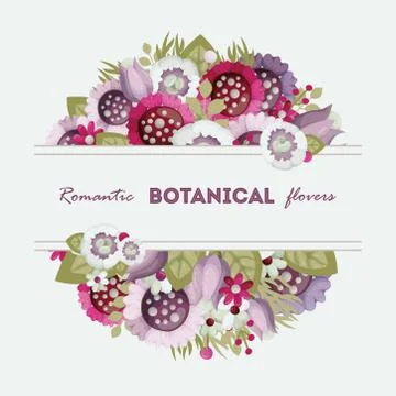 Vector set of floral frames for wedding, anniversary, birthday and party. Stock Illustration