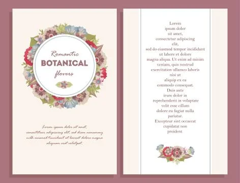 Vector set of floral frames for wedding, anniversary, birthday and party.  Stock Illustration