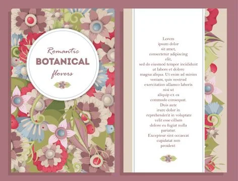 Vector set of floral frames for wedding, anniversary, birthday and party.  Stock Illustration