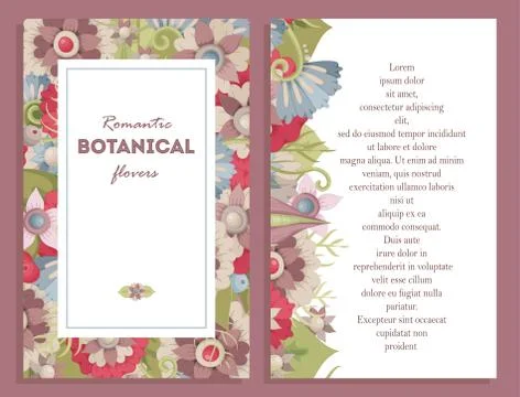 Vector set of floral frames for wedding, anniversary, birthday and party.  Stock Illustration