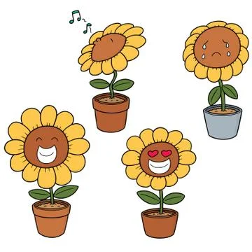 Vector set of flower Stock Illustration