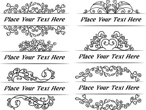 Vector set: flowers calligraphic design elements and page decoration Stock Illustration