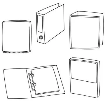 Vector set of folder Stock Illustration