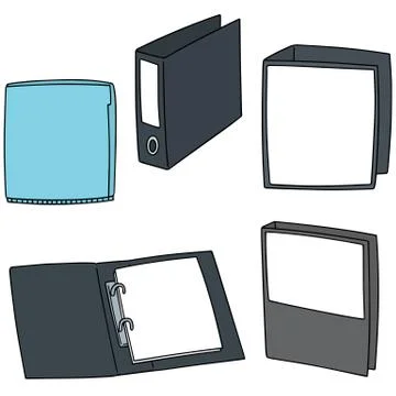 Vector set of folder Stock Illustration
