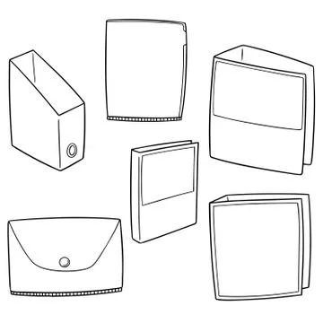 Vector set of folder Stock Illustration