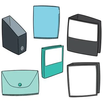 Vector set of folder Stock Illustration