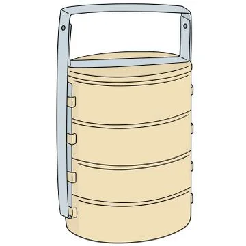 Vector set of food carrier Stock Illustration