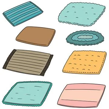 Vector set of foot wipe Stock Illustration