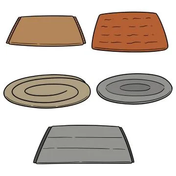 Vector set of foot wipe Stock Illustration