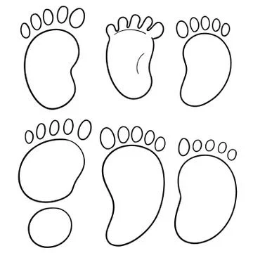 Vector set of footprints Stock Illustration