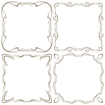 Vector set of four beautiful framework Stock Illustration