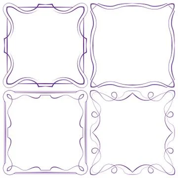 Vector set of four beautiful framework Stock Illustration