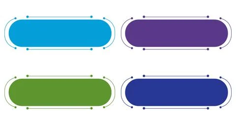 A vector set of four colorful rectangle banners with Ilustración de archivo