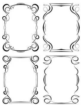 Vector set of four elegant framework Stock Illustration