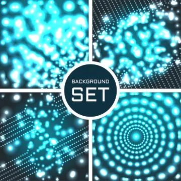 Vector set of four seamless background Stock Illustration