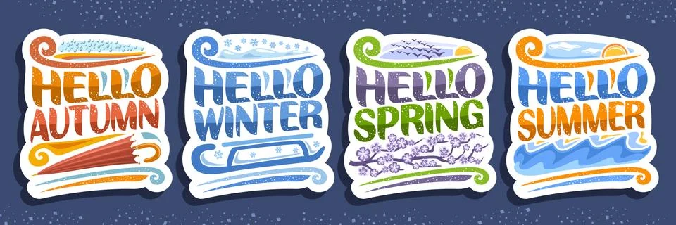 Vector set for Four Seasons Stock Illustration