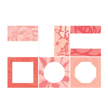 Vector set of frames with different patterns 스톡 일러스트
