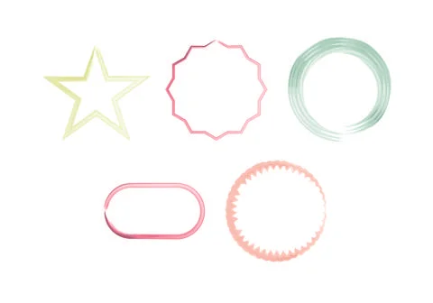 Vector set of frames of different shapes 스톡 일러스트