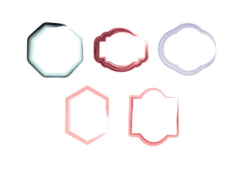 Vector set of frames of different shapes Stock Illustration