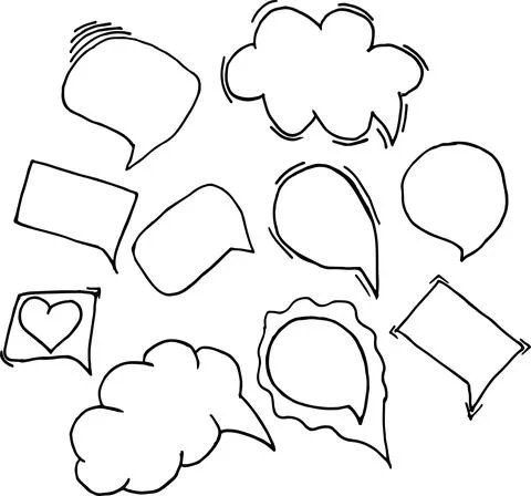 Vector set of frames in doodle style Stock Illustration