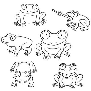 Vector set of frog Stock Illustration