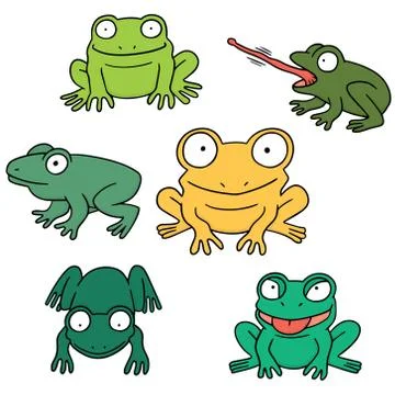Vector set of frog Stock Illustration