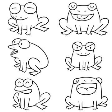 Vector set of frog Stock Illustration