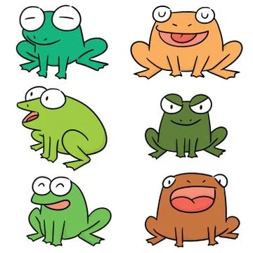 Vector set of frog Stock Illustration
