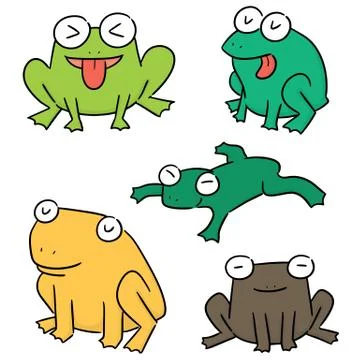 Vector set of frog Stock Illustration