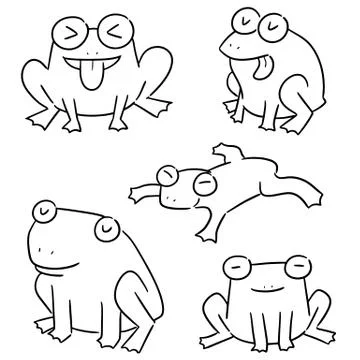 Vector set of frog Stock Illustration