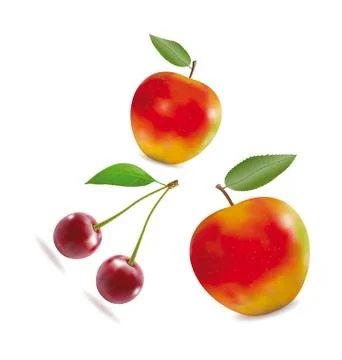 Vector set of fruit icons Stock-Illustration