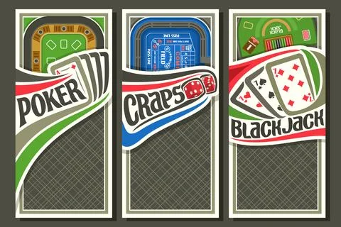 Vector set of Gambling Layouts Stock Illustration