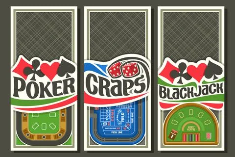 Vector set of Gambling Layouts Stock Illustration