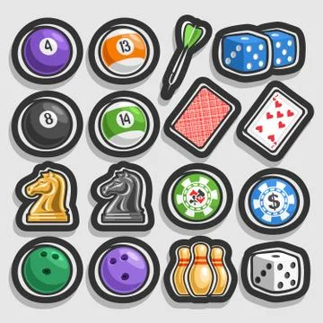 Vector set of Gaming Equipment Stock Illustration