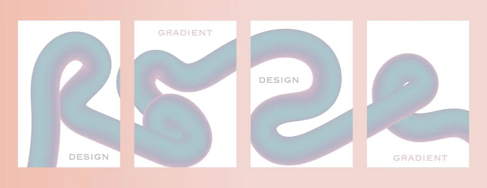Vector set. Geometric design. Abstract purple liquid graphic gradient circle 스톡 일러스트