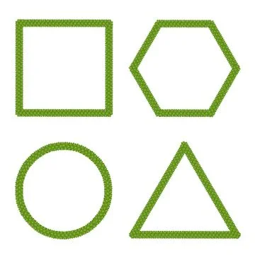 Vector Set of Geometric Objects of Four Leaf Clover Stockillustratie