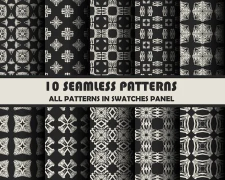 Vector set of geometric patterns for design Illustrazione stock