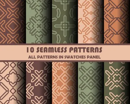 Vector set of geometric patterns for design 스톡 일러스트