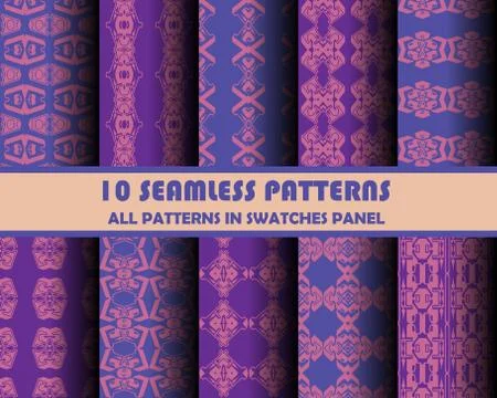 Vector set of geometric patterns for design 스톡 일러스트