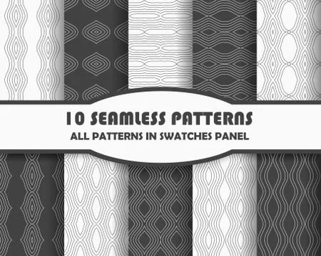 Vector set of geometric patterns for design 스톡 일러스트