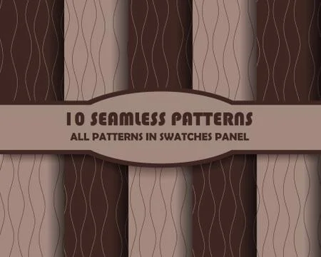 Vector set of geometric patterns for design Stock Illustration