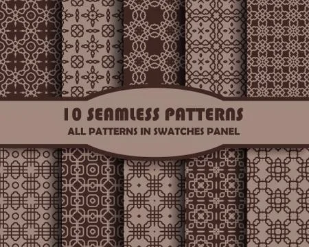 Vector set of geometric patterns for design Stock Illustration