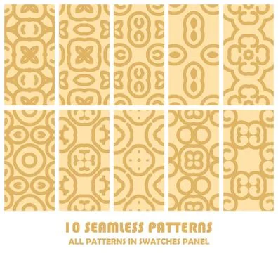 Vector set of geometric patterns for design Stock Illustration