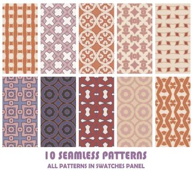 Vector set of geometric patterns for design Stock Illustration