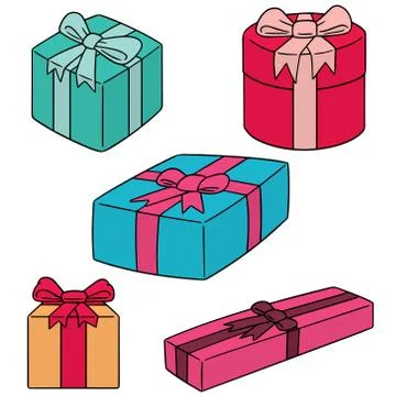 Vector set of gift box Stock Illustration