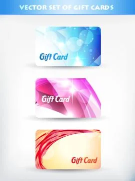 Vector set of gift card Stock Illustration