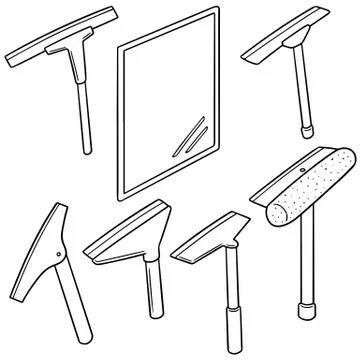 Vector set of glass and mirror cleaner Illustrazione stock