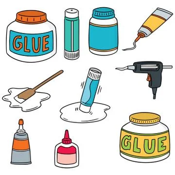 Vector set of glue Stock Illustration