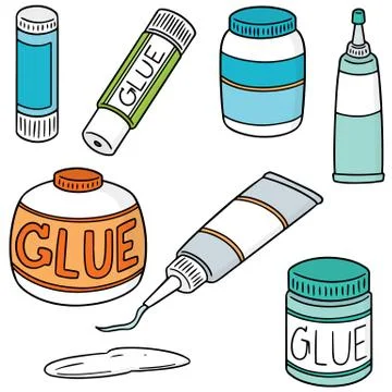 Vector set of glue Stock Illustration