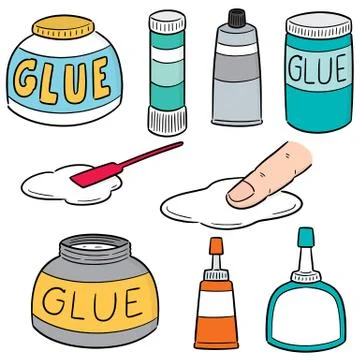 Vector set of glue Stock Illustration